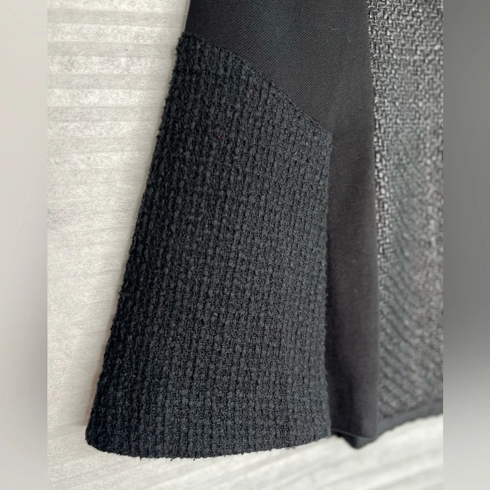 Rebecca Taylor Black Tweed Mini Skirt Size 0 Waist 27 - Picture 6 of 11